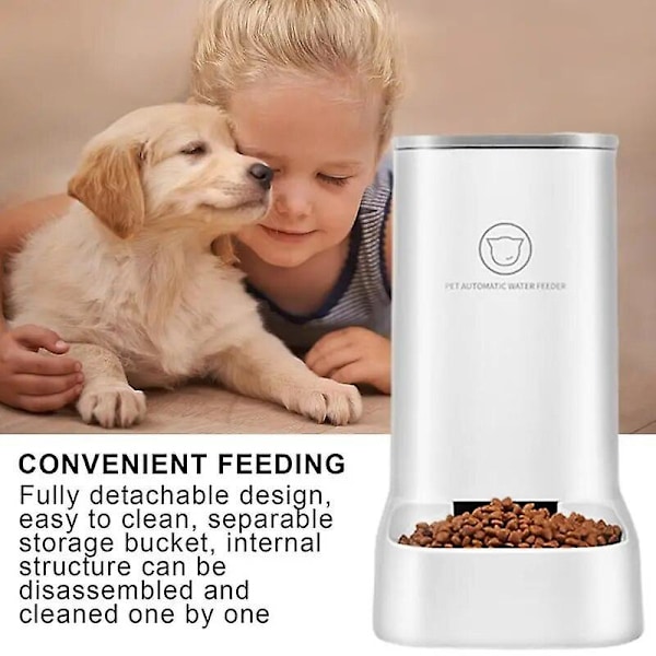 Automatisk kattmatare Opak Gravitymatningssystem Matdispenser Vattenbehållare Säker användning Hund Automatisk matare Kattvatten