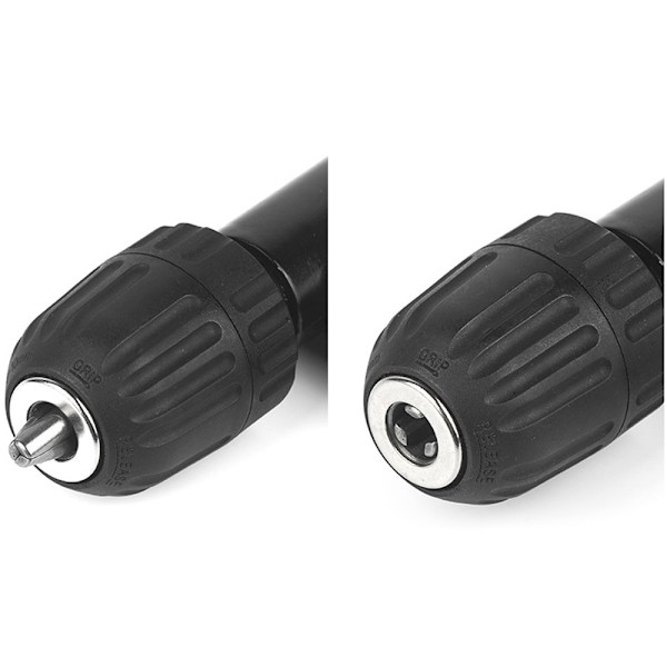 Selvstrammende 90° Retvinklet Chuck Hurtigkobling Borchuck Vinkelhoved Chuck Bit Adapter Retvinklet Boremaskine
