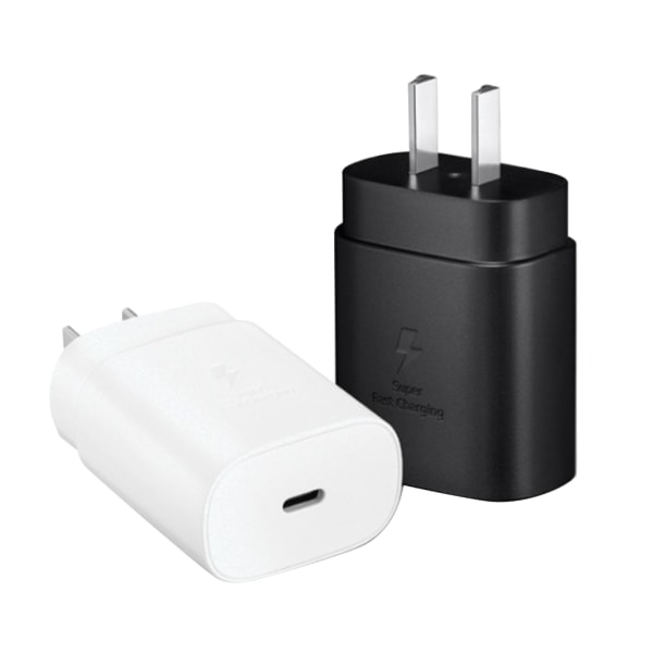 USB-C Ladekontakt Rask og Sikker Telefonladeradapter for GalaxyS23, S22, S21, S20, S10, Note 20, A53, A52, A33 A7 White - US