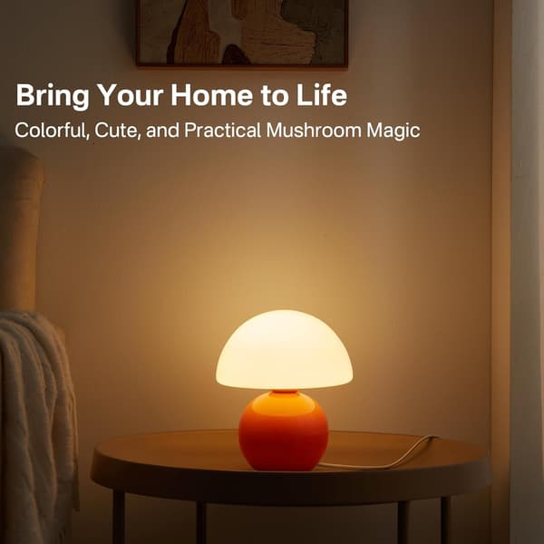 Svamp Lampa Bordslampa för Sovrum (Orange) orange