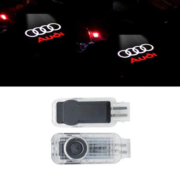 2x LED-kompatibla med Audi-dörrljuslogoprojektorer