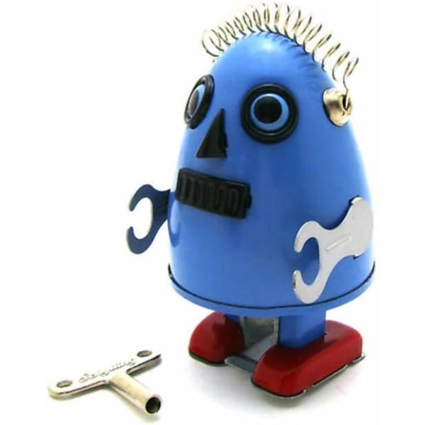 Vridbar Leksaksäggrobot Retro Uppdragsleksak för Vuxna Samlarföremål Nyhetsgåvor Tenn