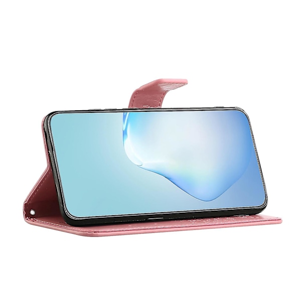 For Honor X6a 4g Owl Tree Tryckt PU-Läder Stativfodral Fullt Skyddande Omslag Pink