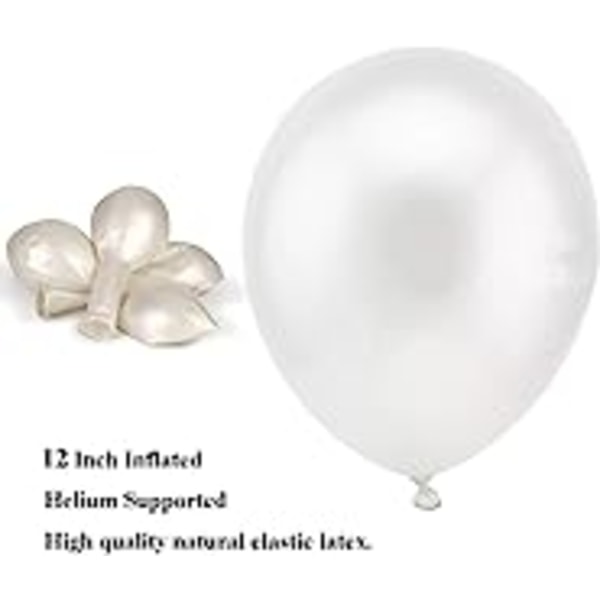 100 kpl ilmapalloja valkoinen helium, lateksi valkoiset ilmapallot halkaisija 30 cm häihin ystävänpäivä syntymäpäivä kaste ehtoollisjuhla koristelu
