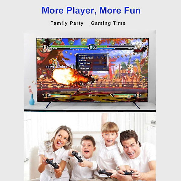 20.000+ 4k HDMI TV Videospil Stick Retro Spilkonsoll med 2 Trådløse Controllere 4k Spil Stick, 100% Ny
