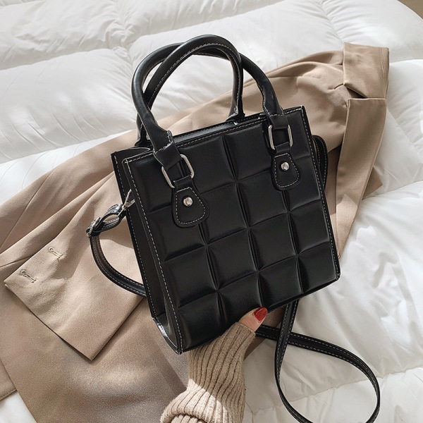 kvinner Luksus Designer håndvesker Dame Kveldsvesker Business Rutete Quilted Leather Tote Bags Square