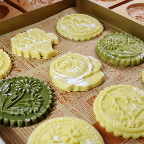 Firkantet kakestikker for baking, holdbar og enkel å bruke Rose Leaf