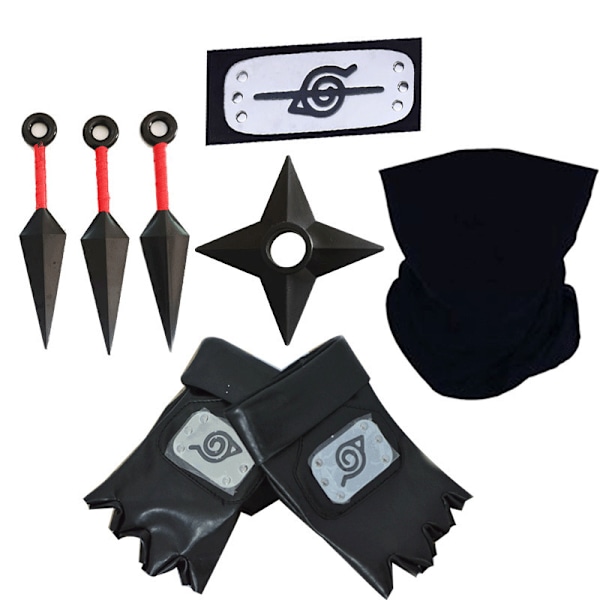 Anime Naruto headband set Kakashi mask