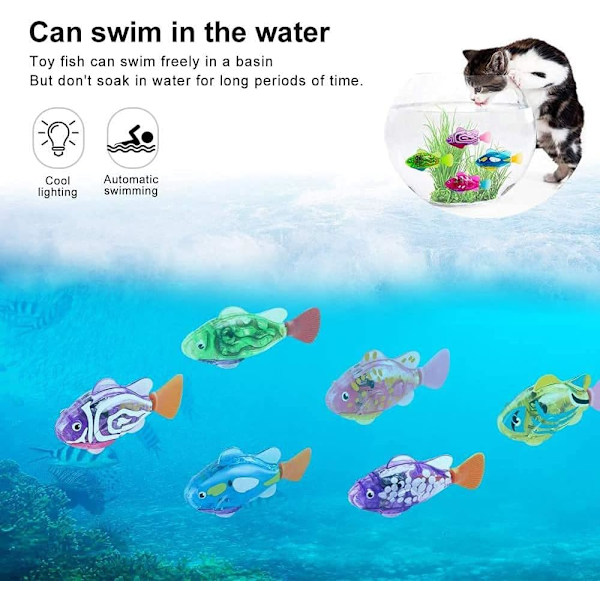 Simrobot fiskleksak för katter, 2 st fiskleksak för akvarium, interaktivt husdjursleksak, elektrisk fisk