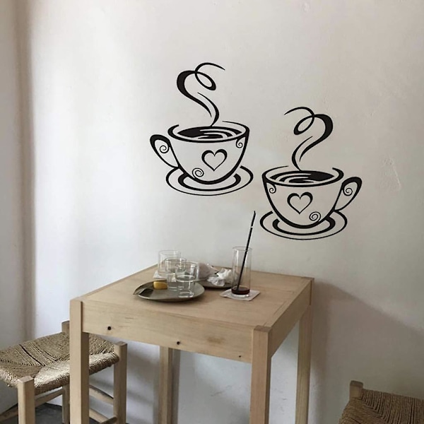 2024 st premiumkvalitetsmodekaffekoppar väggdekaler kök restaurang café te dekal dekoration