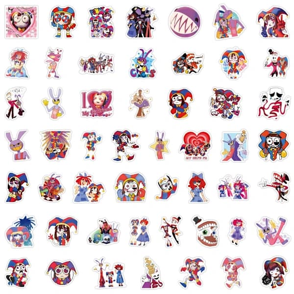 100X The Amazing Digital Circus Graffiti Kirja Puhelin Kitara Hydro Flasks Tarrat