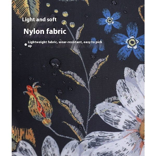 Reppu Muodikkaat naiset high-end reppu - tyttöjen koululaukku - reppu painatuksella - vedenkestävä reppu - retropainatus - 15l - musta B