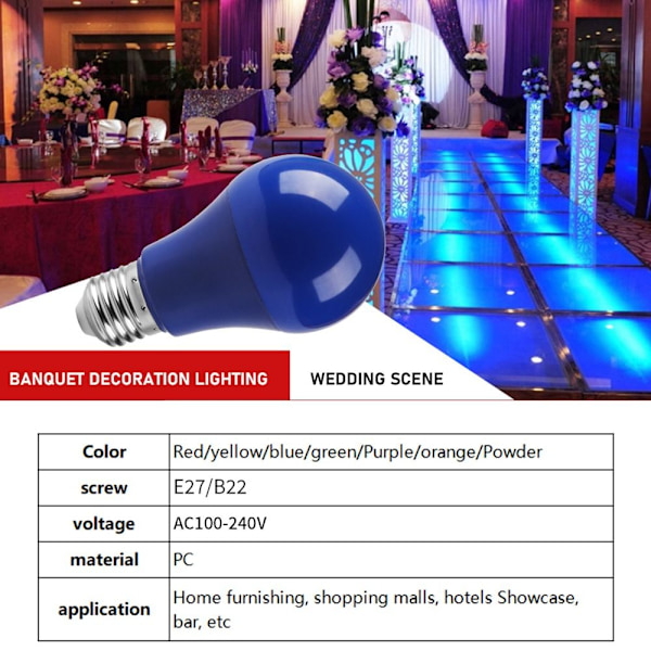 LED-pære A60 Rød E27 Red Red E27-E27