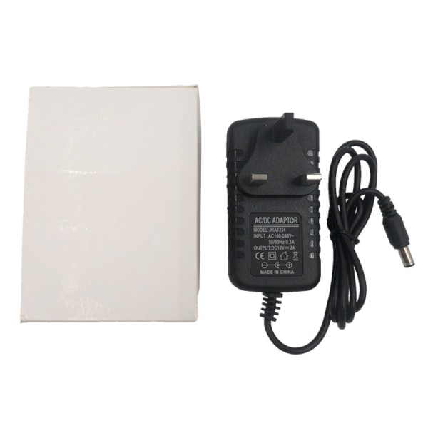 12V 2A Strømforsyningsadapter, AC-adapter 100-240V til 12V DC Strømforsyningsadapter Driver Transformer Universal