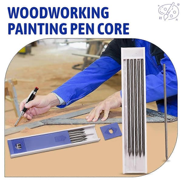 30 Pieces 2.8 mm Solid Carpenter Pencil Refills for Woodworking Mechanical Pencil for Writing, Drawing