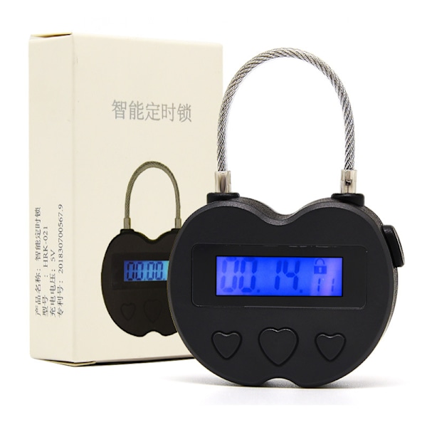 Elektronisk Tidslås Timer Låsbehållare Multifunktionell Tidslåsbehållare för Leksaker Black