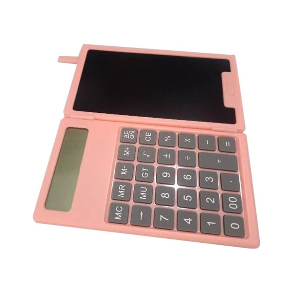 Koulukauden tieteellinen laskin Taitettava tabletti Business Office Kannettava laskin LCD tabletti vaaleanpunainen