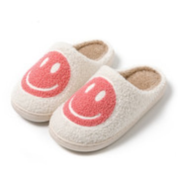 Smiley Face Slippers Dame Smil Slippers Pink Rosa 36-37