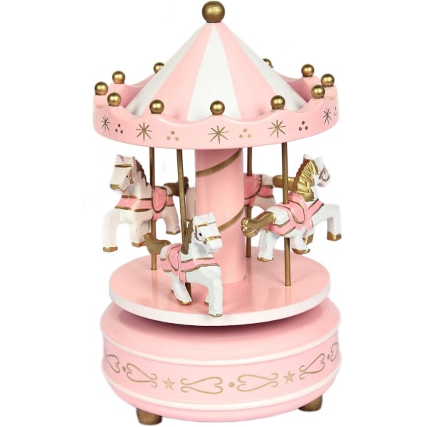 Puinen karuselli karuselli klassinen musiikkilaatikko lapset lapset tytöt joulusynttärit häälahja lelu koristelu