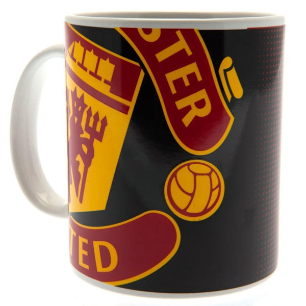 Manchester United FC Stor Crest Kande En Størrelse Sort/Rød/Gul Sort/Rød/Gul Black/Red/Yellow One Size