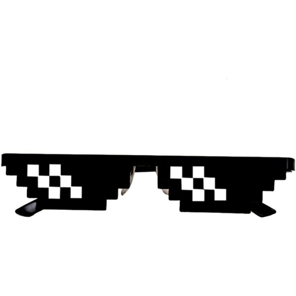Førsteklasses sjovt legetøj til børn, Thug Life-briller 8 Bit Pixel Deal With IT Solbriller Unisex Solbriller Toy B