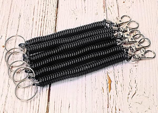 Pcs Spiral Retractable Spring Coil Keychain Anti-Theft Anti-Lost Stretch Lanyard (Sort)