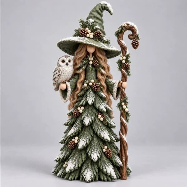 Håndlavet juleheksedekoration til festlig julepynt Red Fruit Witch As shown in the figure