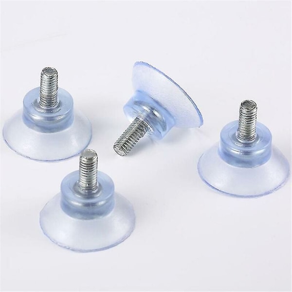 M6 * skruelengde 14 * basebredde 35 PVC transparent sugekopp