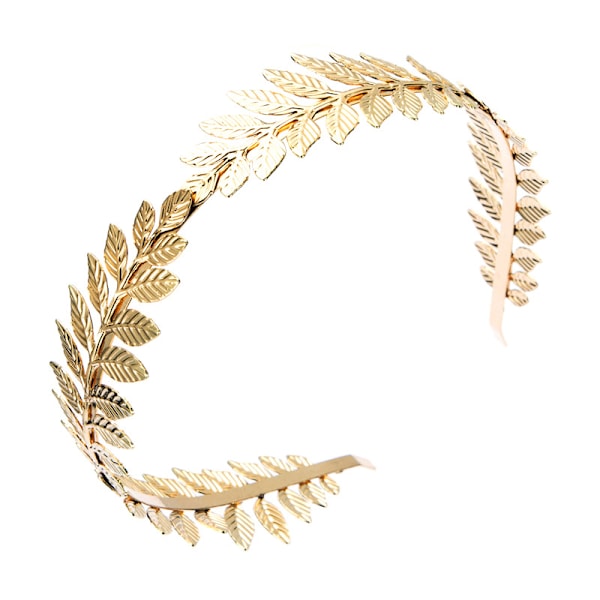 Romersk bladkrone, tiara blad guld med bladkrone