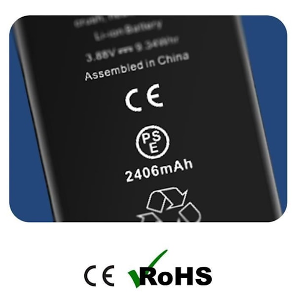 Batteri uden BMS til iPhone 13 Mini Kapacitet 2406mAh Black