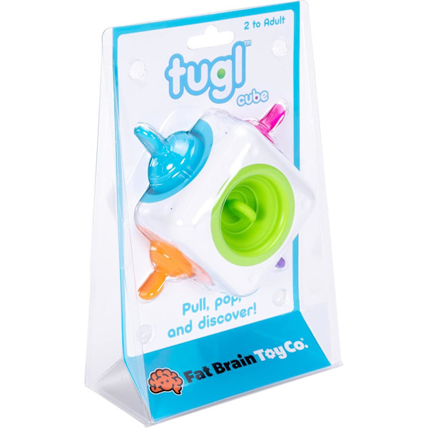Fat Brain Toys Tugl Cube - Popping Fidget Cube för småbarn, barn, tonåringar, vuxna