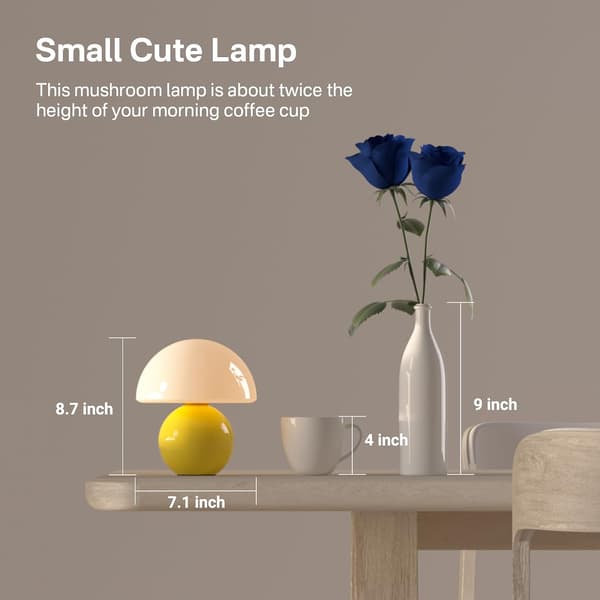 Sopplampe Bordlampe for Soverom (Gul) yellow