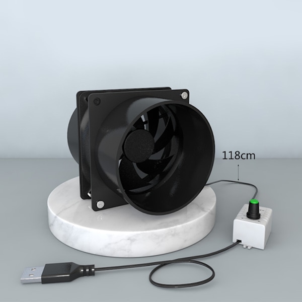 USB-justerbar hastighed lodde røgabsorber ESD røgudsugningsventilator rørledning udstødningsventilator med 1/3/6M rørventilationslap null - Damn 1m tube 0.25