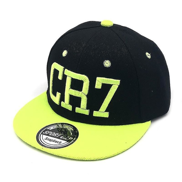 Motebarn Fotballstjerne Ronaldo Cr7 Broderi Barn Baseball Cap Cap Gutter Jenter Sport yellow