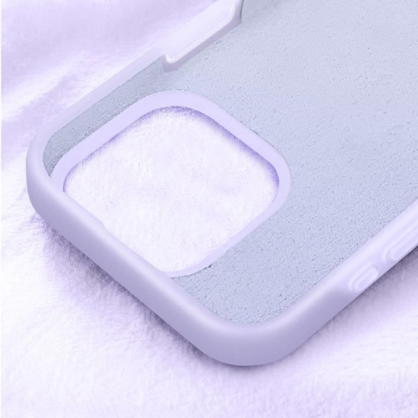 iPhone 16 Pro -kotelo Pehmeä Silikoninen Pehmeä sisusta Laventeli korotetulla reunalla Purple