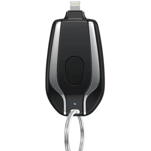 1500mah Keychain Phone Charger.mini Power Emergency Pod Kompatibel Iphone/type-c Snabbladdning Power Bank Keychain(storlek.färg:iphone-interface-svart)
