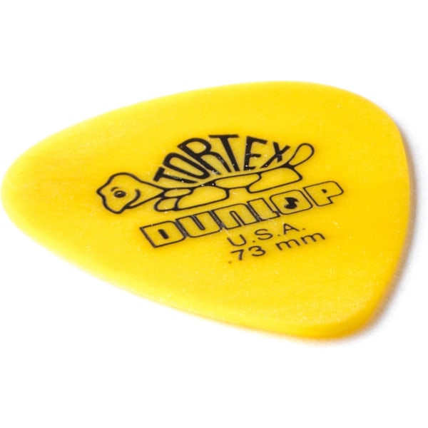 Gitarplekter, standard gul 0,73 mm 12 stk
