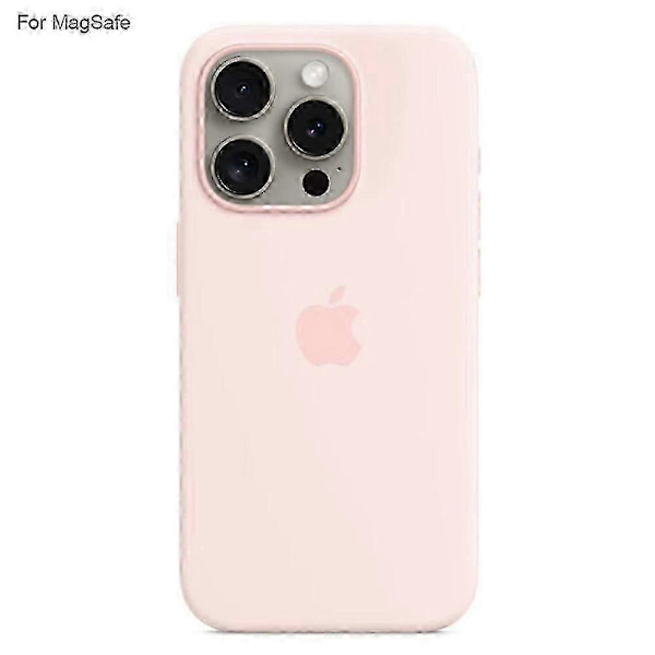 Silikondeksel til iPhone 15 Pro Light Pink