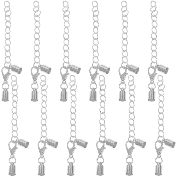 20 kpl Avaimenperä DIY Lock Tee-se-itse avaimenperät Hummeri Lukko Rannekoru Kaulakoru Tarvikkeet (6,7X0,5cm, hopea)