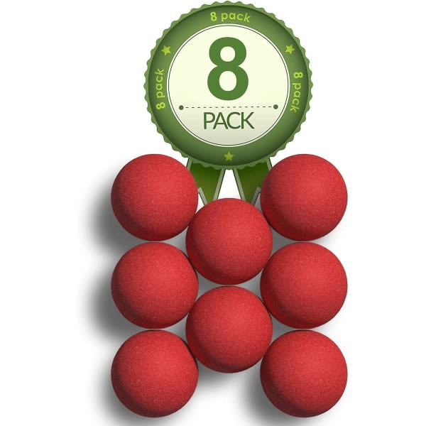 Turneringsfodbold - 8 Pack - Officiel 35 mm bordstørrelse - Konkurrencegreb rød bordfodbold
