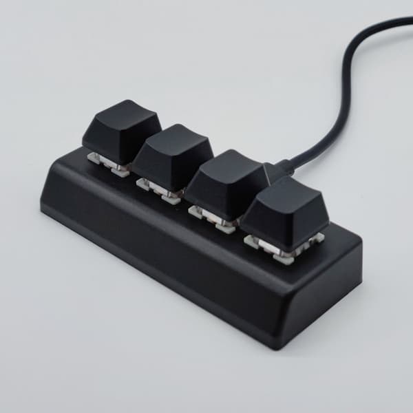 4-tasters DIY USB Mini Mekanisk Tastatur Programmerbart Makrotastatur Egendefinerte Hurtigtaster