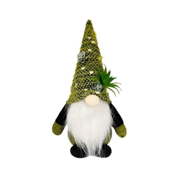 Ny stickad saftig ansiktslös docka figur jul tomte dvärg plyschleksak (Brown Beard)