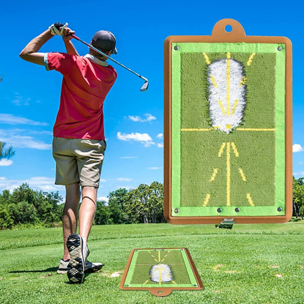 Golftreningsmatte for slagdeteksjon. Premium Golf Impact Mat. Path Feedback Golftreningsmatter