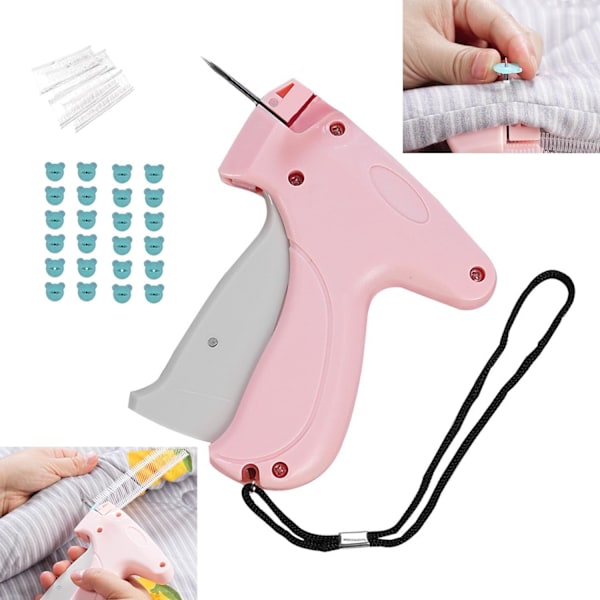 Symaskin for raskt klær (hurtigbrann pistol + 100 lysende bjørne spenner + 20 lim nåler) 1100pcs