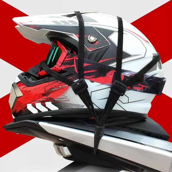 Quick Tie Stropper 2 stk. Genanvendelige Elastiksnore til Cykel Motorcykel Hjelm Bagagebærer 60cm Sort