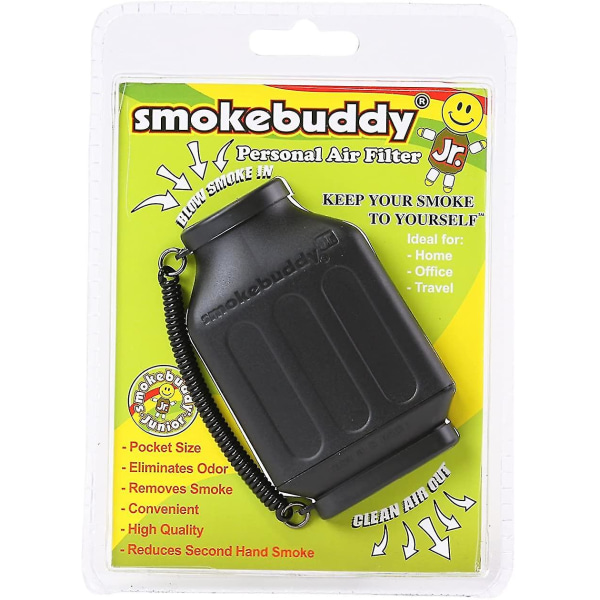 Smokebuddy Jr musta henkilökohtainen ilmansuodatin