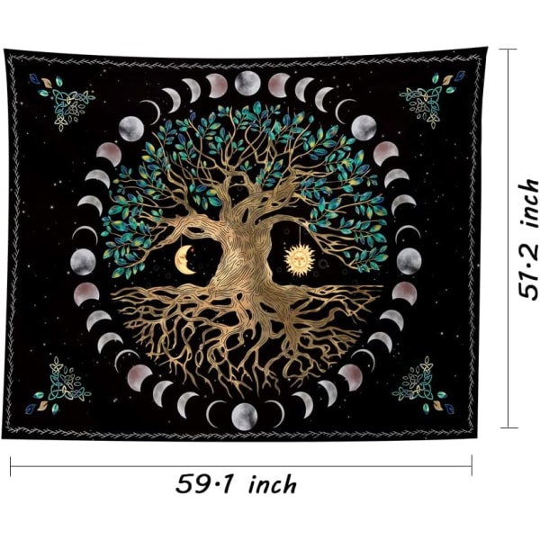 Livets tre Tapestry Veggoppheng - 51,2ʺ x 59,1ʺ