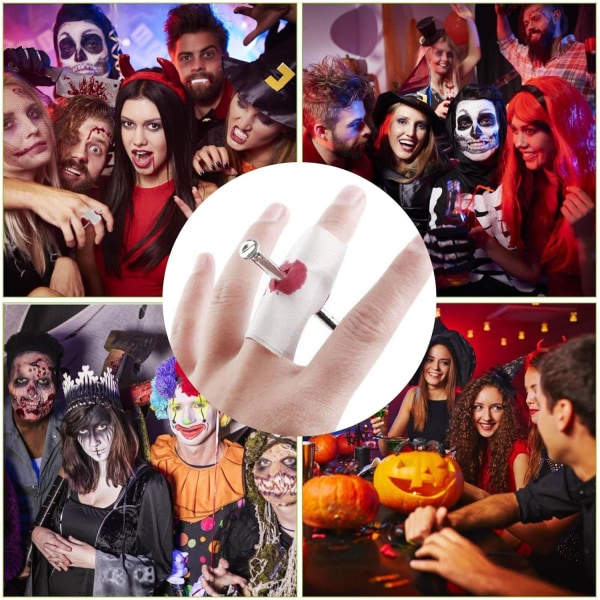 Spiker gjennom fingertriks - Halloween spiker gjennom fingerprank | Fake Nail Thru