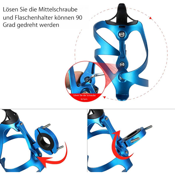 Flaskeholder til cykel med flaskeholder (blå)