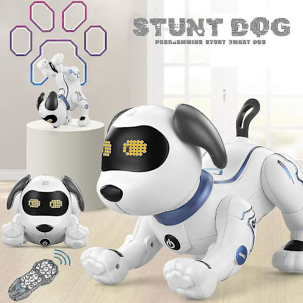 Fjärrkontroll Robot Hund Leksak Rc Stunt Hund Robot Leksak För Barn Interaktiv & Smart Dansande Robot Elektronisk Husdjursleksak